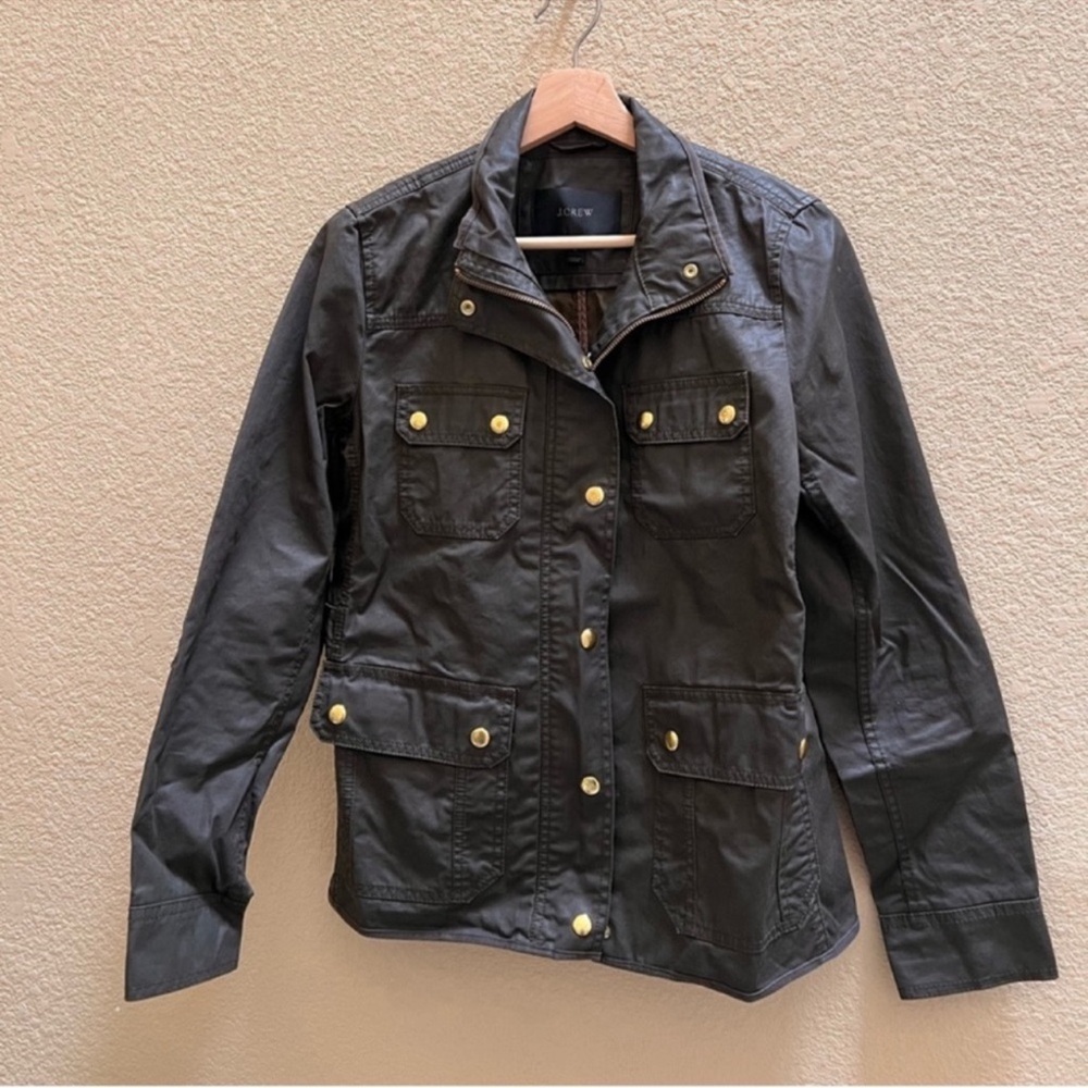 J crew Downtown Field jacket
Size Small Army green / olive green
